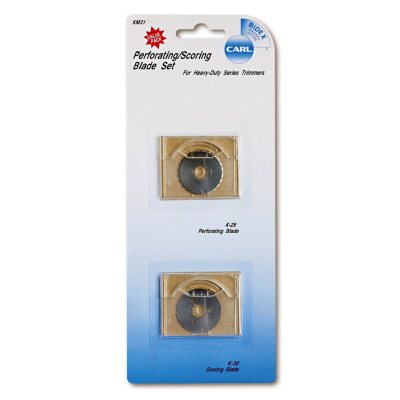 CARL - Bidex Perforating/Scoring Blades for Heavy-Duty Rotary Trimmers, 2 Set