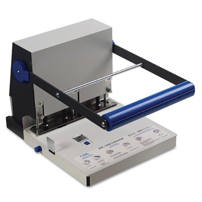CARL - 300-Sheet XHC-3300 Heavy-Duty Three-Hole Punch, 9/32" Holes, Steel - Blue/Gray