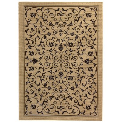 Courtyard Rug - Sand/Black - 4' × 5'7" 