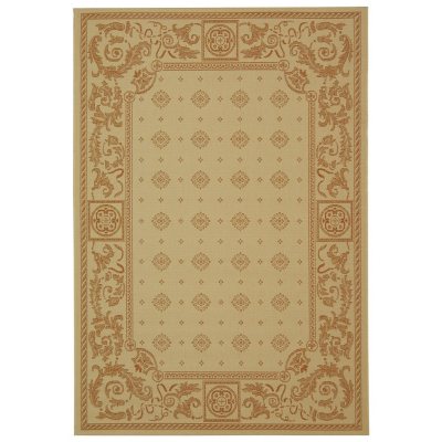 Courtyard Rug - Natural/Terracotta 5'3" × 7'7"
