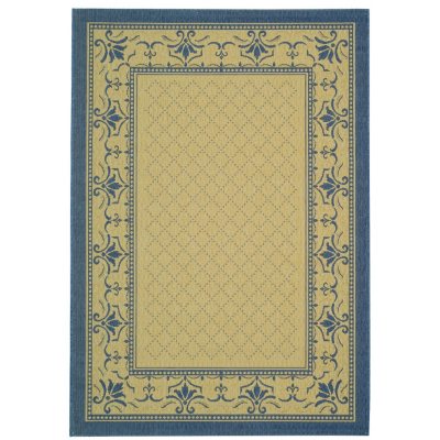 Courtyard Rug - Natural/Blue 5'3" × 7'7"