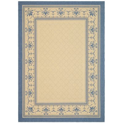 Courtyard Rug - Natural/Blue 7'10" × 11' 