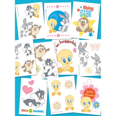 Baby Looney Tunes Temporary Tattoos #2 - 3" x 4" - 10 ct.