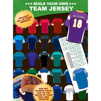 Custom Football Jerseys Stickers - 9" x 3.5" - 32 ct.