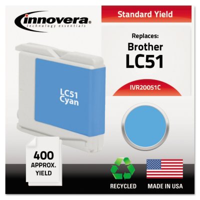Innovera - 20051C Compatible, Remanufactured, LC51C Ink, 400 Page Yield - Cyan