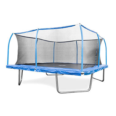 15' Square Trampoline and SteelFlex Safety  TR-1515SQ-RE