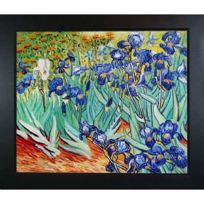 Hand-painted Oil Reproduction of Vincent Van Gogh's Irises.