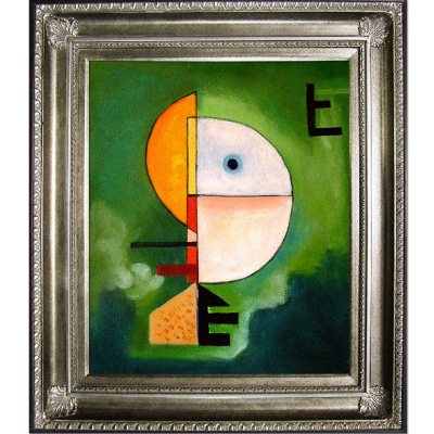 Hand-painted Oil Reproduction of Wassily Kandinsky's <i>Upwards</i>.