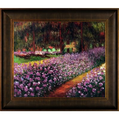 Hand-painted Oil Reproduction of Claude Monet's Artist's Garden at Giverny.