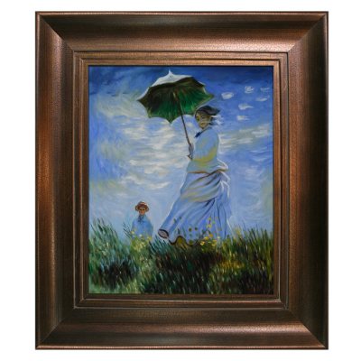 Hand-painted Oil Reproduction of Claude Monet's Madame Monet and Her Son.