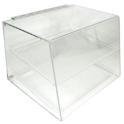 2-Tray Slant Front Counter Display w/ Rear Door