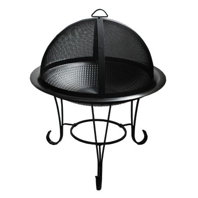 Fire Sense 30" Hammered Stainless Steel Cocktail Fire Pit