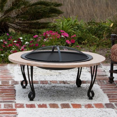Fire Sense 3" Cast Iron Faux Stone Fire Pit 