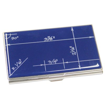 Blueprint Business Card Case