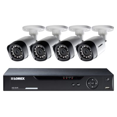Lorex 8 Channel 720p HD Security System with 1TB Hard Drive, 4 720p Cameras, and 130'/90' Night Vision