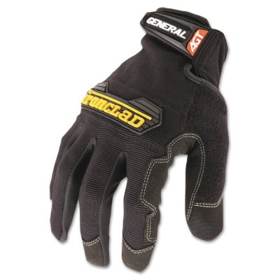 Ironclad General Utility Spandex Gloves, Black (Large)
