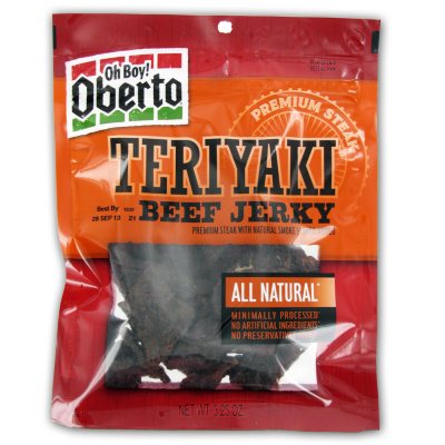 Oberto Teriyaki Beef Jerky - 3.25 oz. Bag - 8 ct.