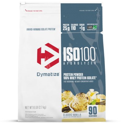 UPC 705016520305 product image for Dymatize ISO100 Hydrolyzed 100% Whey Protein Isolate Powder, Classic Vanilla (90 | upcitemdb.com