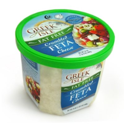 Greek Isle Crumbled Fat Free Feta Cheese Cup - 24 oz.
