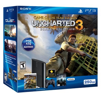 PS3 250GB Uncharted 3 Console Bundle