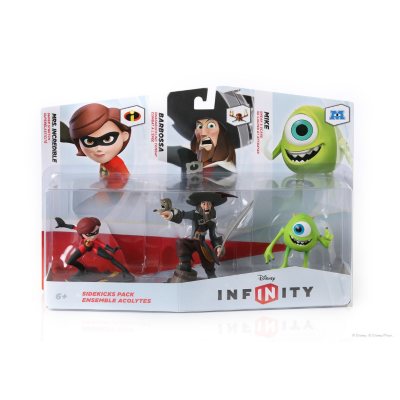 Disney Infinity Figure 3 Pack - Sidekicks (Mike/Capt Barbossa/Mrs Incredible)