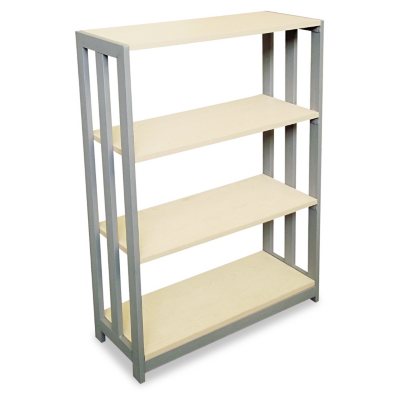 Linea Italia 31 ½” Wide Trento Line 3-Shelf Bookcase, Oatmeal