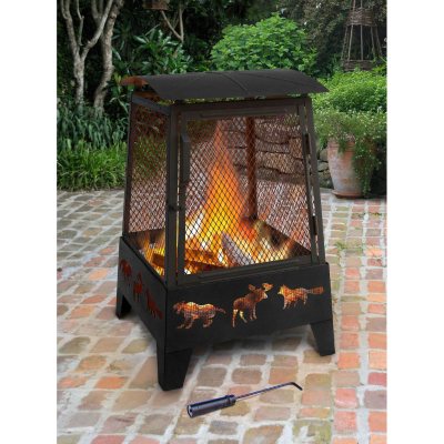 Haywood Fireplace, Wildlife - Black