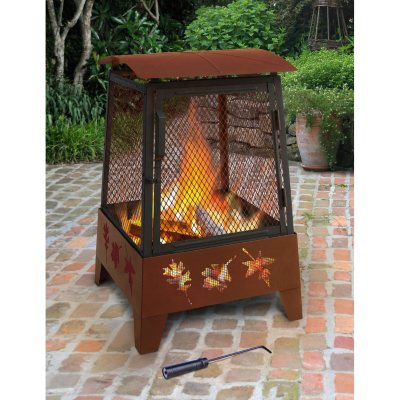 Haywood Fireplace, Tree Leaves - Georgia Clay