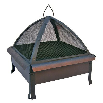 24" Tudor Firepit w/ Cover - Speckled Bronze