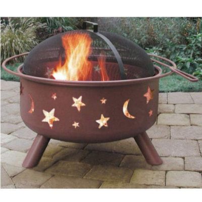 Big Sky Fire Pit w/ Star & Moon Cutouts
