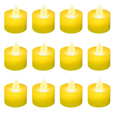 12 ct. LED Flickering Lights Flameless Candles - Amber