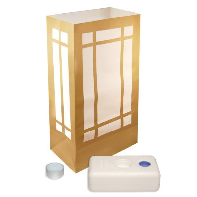 UPC 715844515367 product image for Candle Luminaria Kit - 12 Count - Gold Lantern | upcitemdb.com