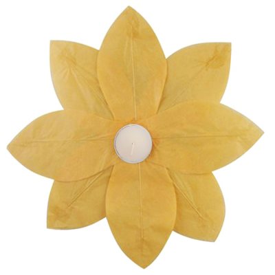 UPC 715844567069 product image for Lotus Floating Paper Lanterns - 6 Count - Yellow | upcitemdb.com