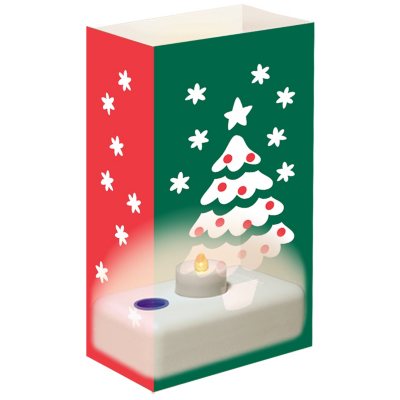 12-Count LumaBase LED Luminaria Kit - Christmas Tree