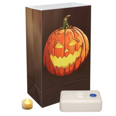 12-Count LumaBase LED Luminaria Kit - Jack O'Lantern