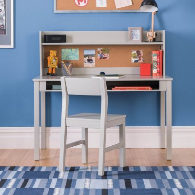 UPC 716243000584 product image for Martha Stewart Living and Learning Kids' Desk with Hutch and Chair - Grey | upcitemdb.com