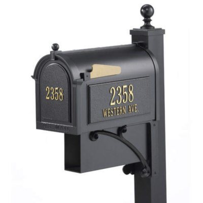 Ultimate Mailbox & Post Package - Black
