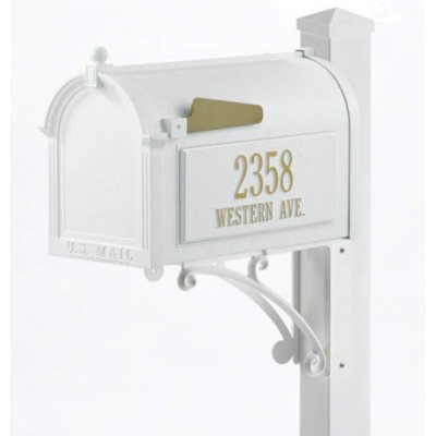 Superior Mailbox & Post Package - White