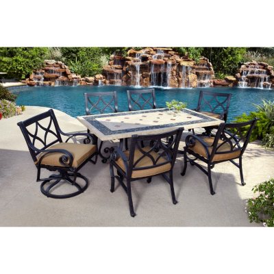 Monte Carlo Outdoor Patio Dining Set 7 pc.