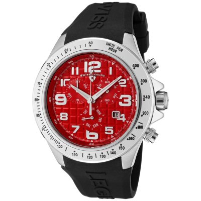 Swiss Legend Men's Eograph Chronograph Red Grid Dial Watch