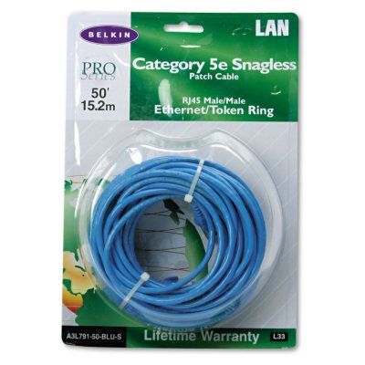 UPC 722868125168 product image for Belkin Cat5e 10/100 Base-T Patch Cable,50ft, BE | upcitemdb.com
