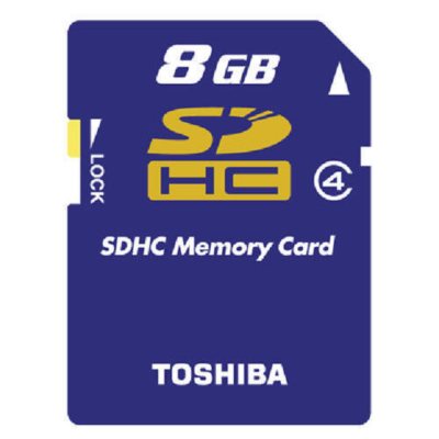 Toshiba SDHC Memory Card - 8GB, Class 4