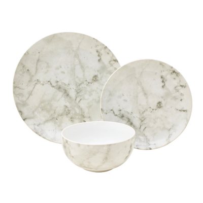 UPC 727870145357 product image for 12-Piece Marble Porcelain Dinnerware Set | upcitemdb.com