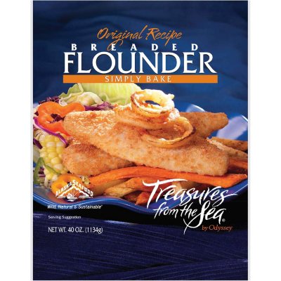 Treasures from the Sea® Breaded Flounder - 40 oz.