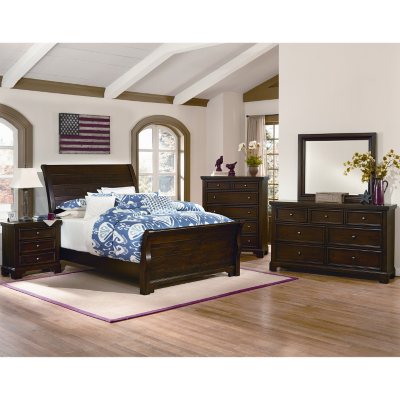 Brooklyn Sleigh Bedroom Set, King (5 pc. set) 