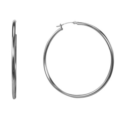Love, Earth® 14K White Gold Hoop Earrings