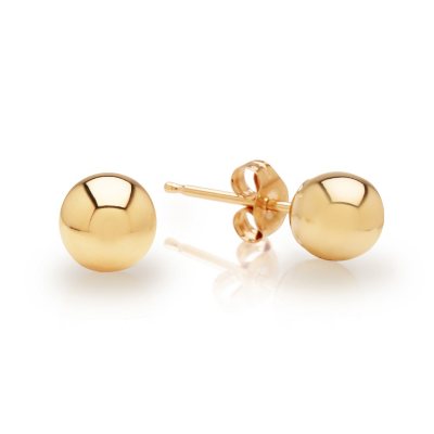 5mm Ball Earrings in 14K Yellow Gold