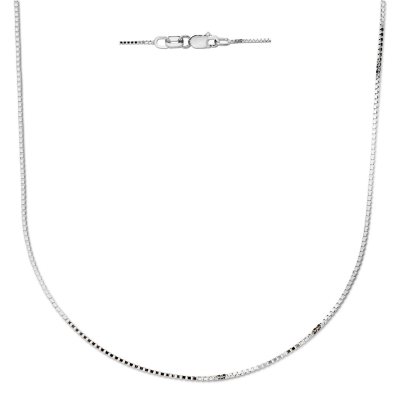 20" Box Chain in 14K White Gold