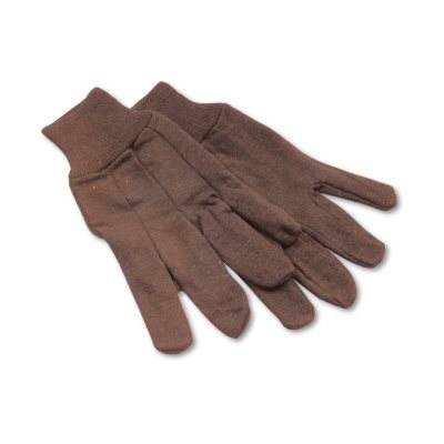 Boardwalk Jersey Knit Wrist Clute Gloves, Brown (One Size, Pack of 12)