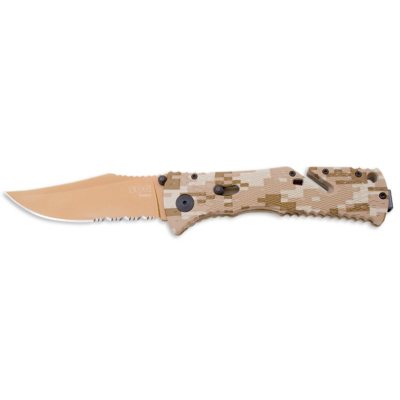 SOG Trident Copper TiNi Folding Knife Desert Camo PS